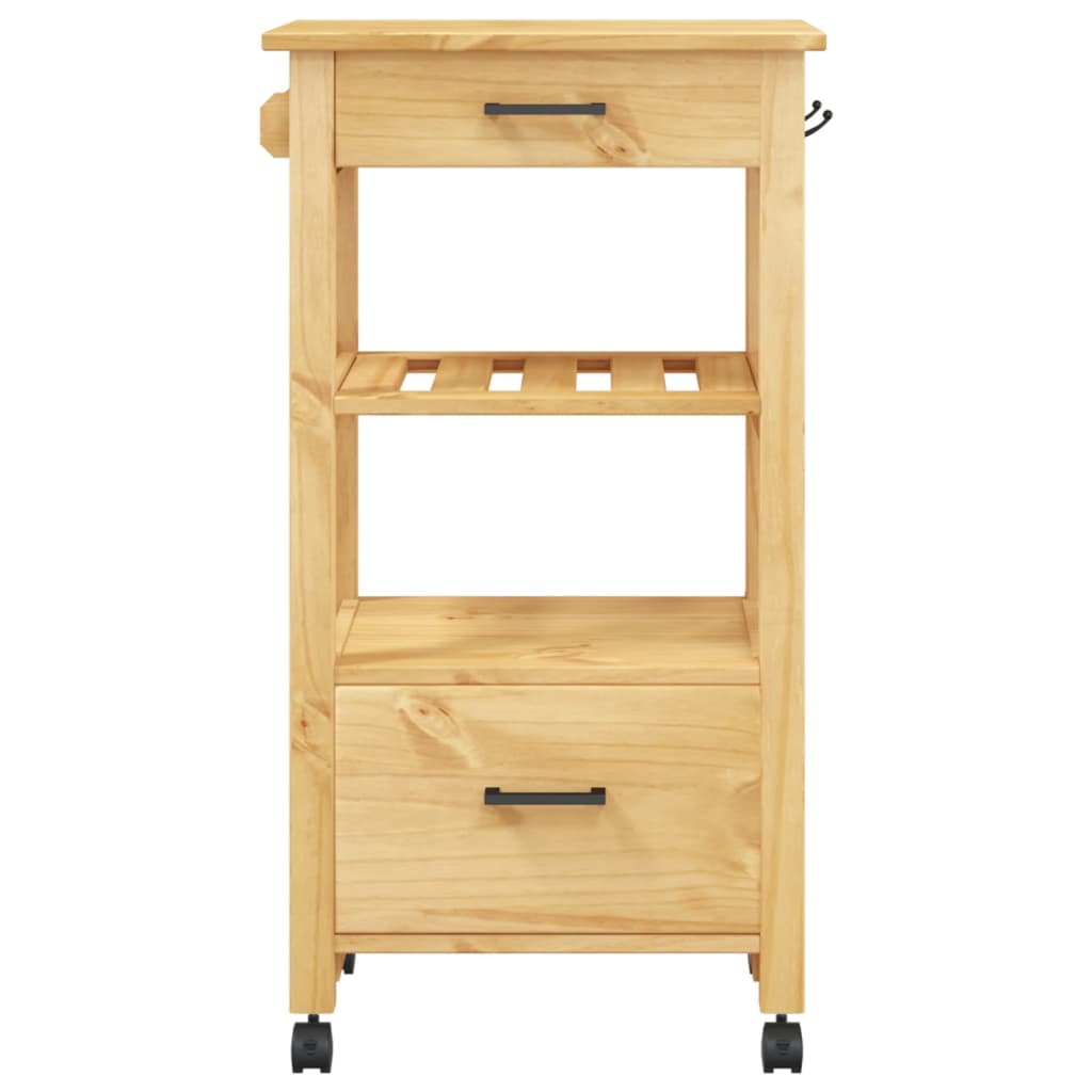 Kitchen Trolley MONZA 48x40x90 cm Solid Wood Pine