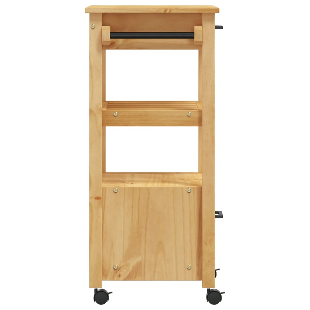 Kitchen Trolley MONZA 48x40x90 cm Solid Wood Pine