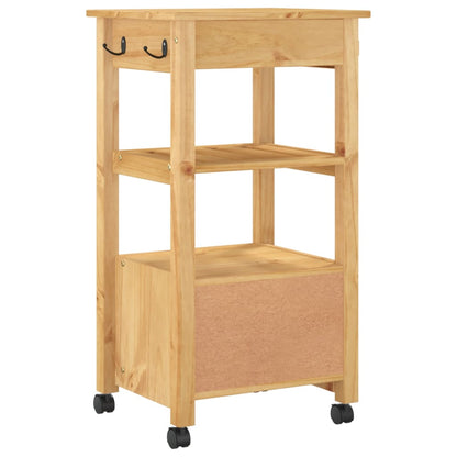 Kitchen Trolley MONZA 48x40x90 cm Solid Wood Pine