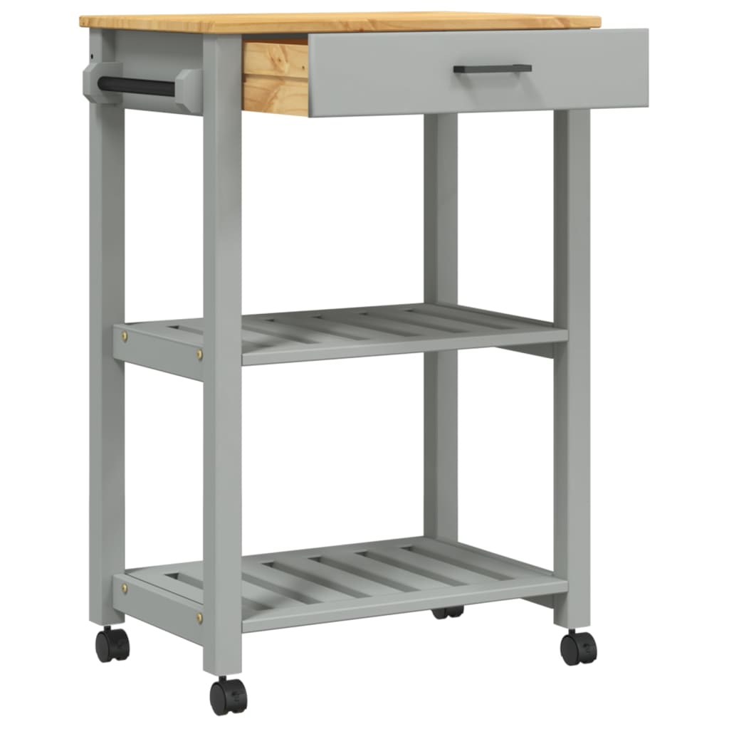 Kitchen Trolley MONZA 60x40x90 cm Solid Wood Pine