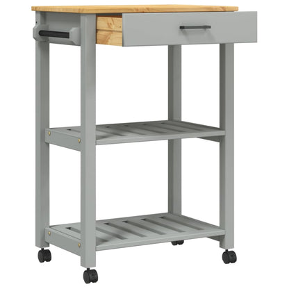 Kitchen Trolley MONZA 60x40x90 cm Solid Wood Pine