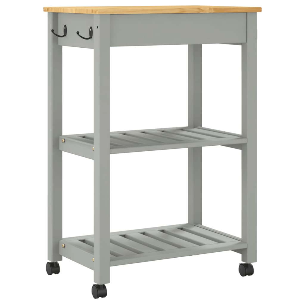 Kitchen Trolley MONZA 60x40x90 cm Solid Wood Pine