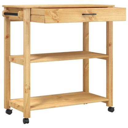 Kitchen Trolley MONZA 84x40x90 cm Solid Wood Pine