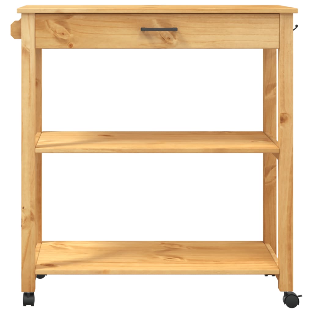 Kitchen Trolley MONZA 84x40x90 cm Solid Wood Pine