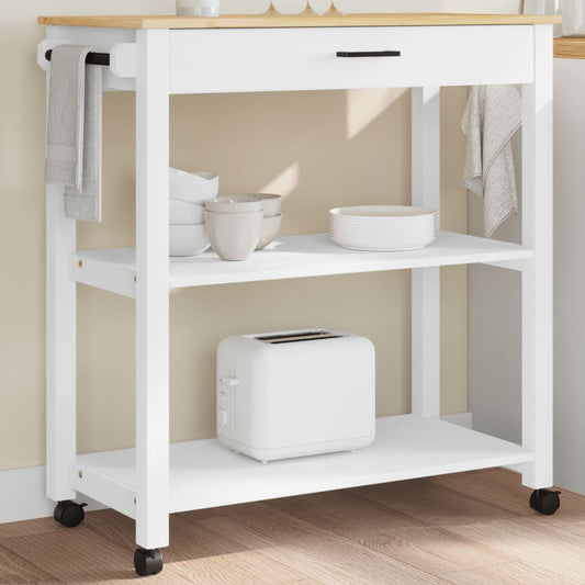 Kitchen Trolley MONZA 84x40x90 cm Solid Wood Pine