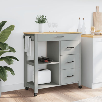 Kitchen Trolley MONZA 84x40x90 cm Solid Wood Pine