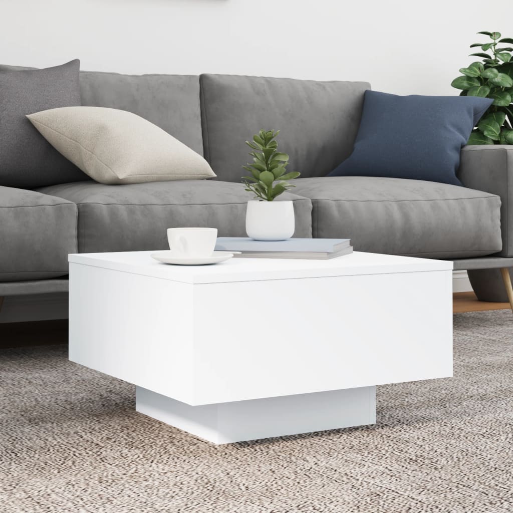 Coffee Table White 55x55x31 cm Engineered Wood