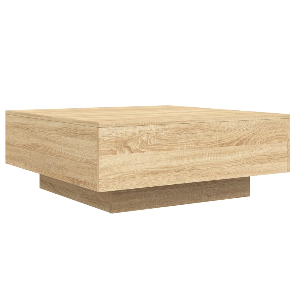 Coffee Table Sonoma Oak 80x80x31 cm Engineered Wood