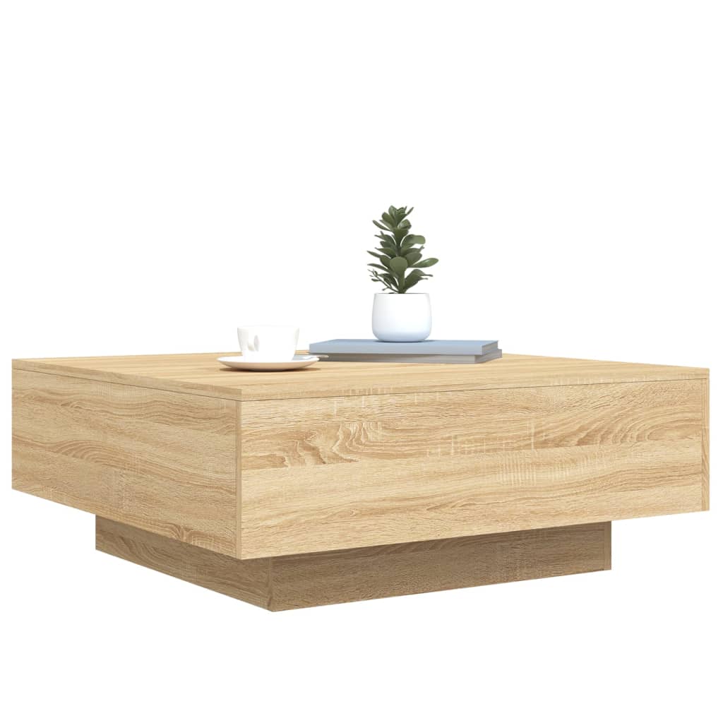 Coffee Table Sonoma Oak 80x80x31 cm Engineered Wood