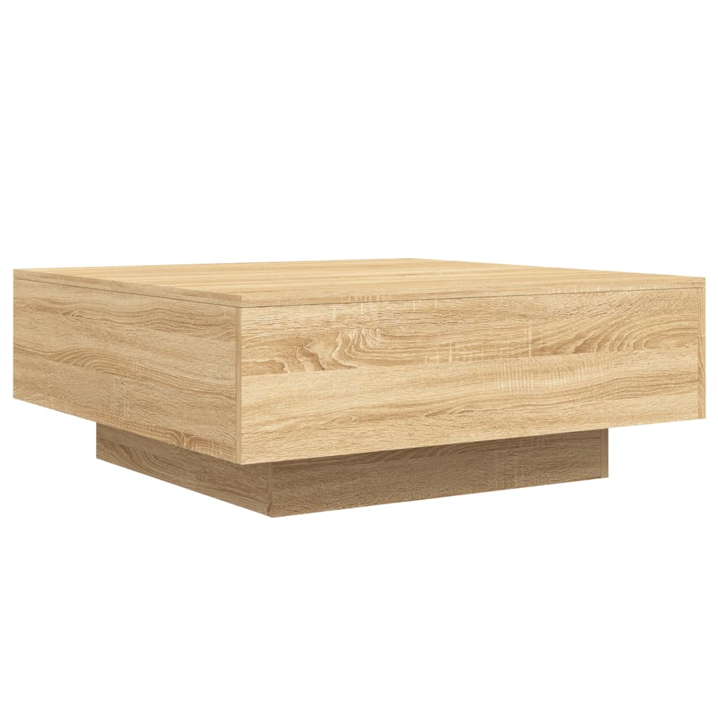 Coffee Table Sonoma Oak 80x80x31 cm Engineered Wood