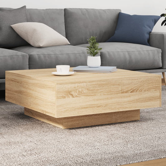 Coffee Table Sonoma Oak 80x80x31 cm Engineered Wood