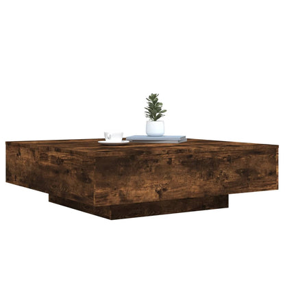 Coffee Table Smoked Oak 100x100x31 cm Engineered Wood