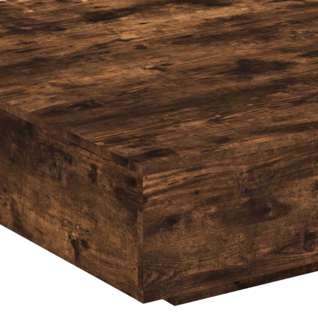 Coffee Table Smoked Oak 100x100x31 cm Engineered Wood