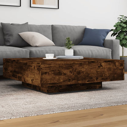 Coffee Table Smoked Oak 100x100x31 cm Engineered Wood