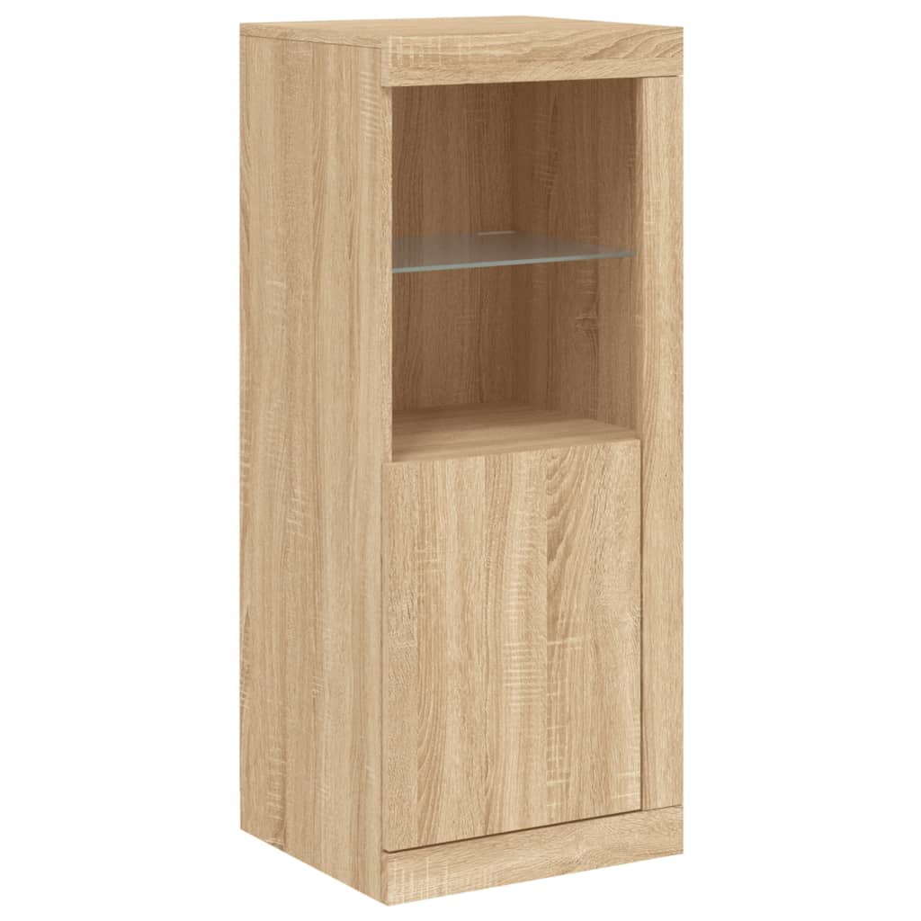 Sideboard with LED Lights Sonoma Oak 41x37x100 cm