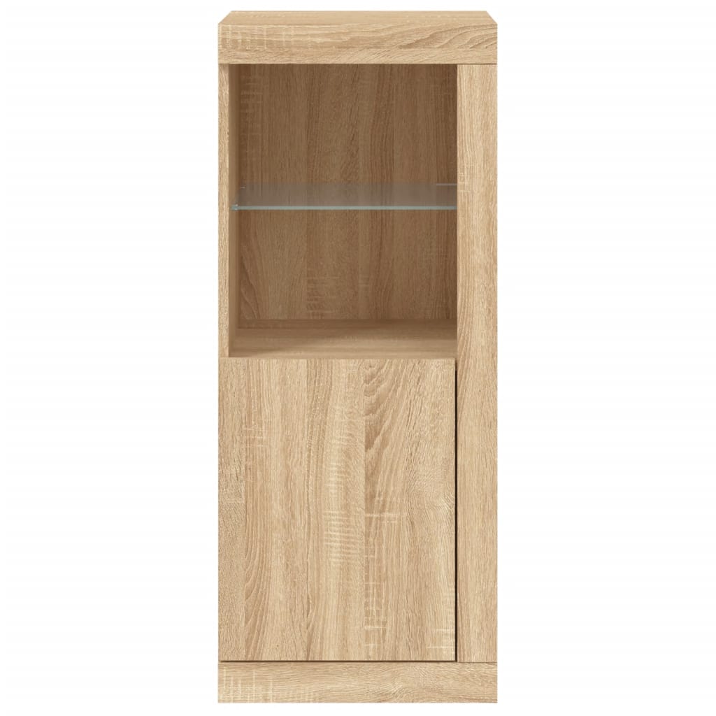 Sideboard with LED Lights Sonoma Oak 41x37x100 cm