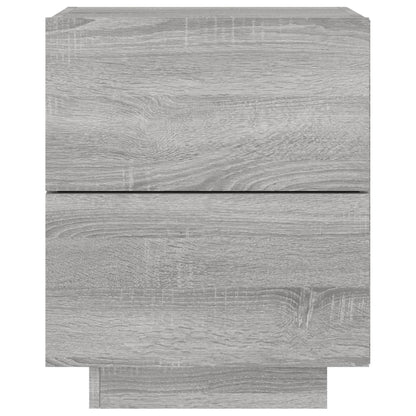 Bedside Cabinets with LED Lights 2 pcs Grey Sonoma Engineered Wood