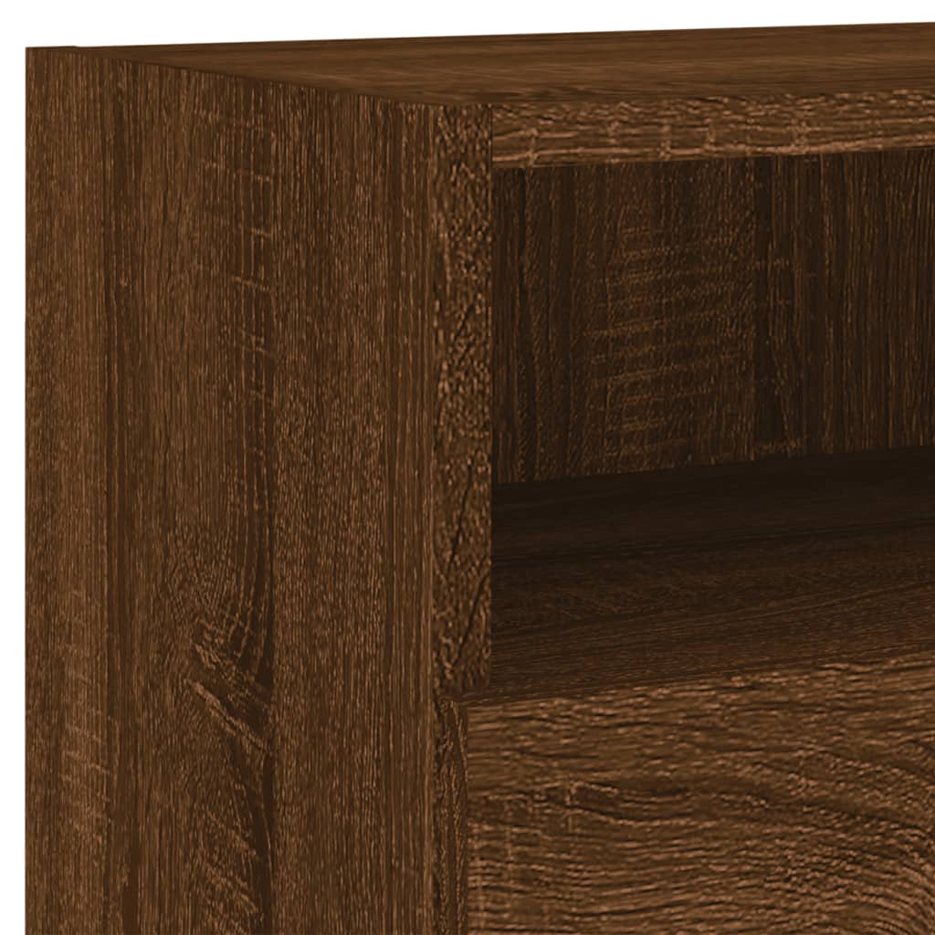 TV Wall Cabinets 2 pcs Brown Oak 80x30x30 cm Engineered Wood