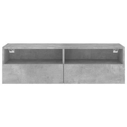 TV Wall Cabinet Concrete Grey 100x30x30 cm Engineered Wood