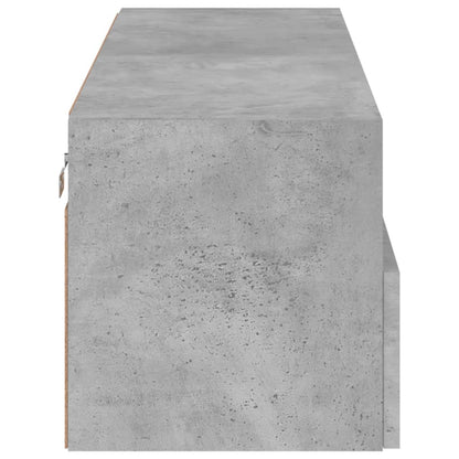 TV Wall Cabinet Concrete Grey 100x30x30 cm Engineered Wood