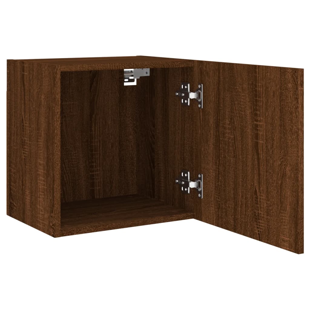 TV Wall Cabinets 2 pcs Brown Oak 40.5x30x40 cm Engineered Wood