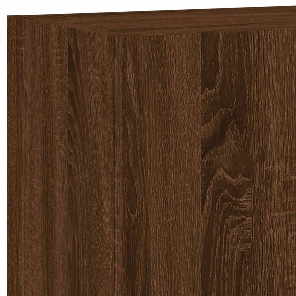 TV Wall Cabinet Brown Oak 40.5x30x90 cm Engineered Wood