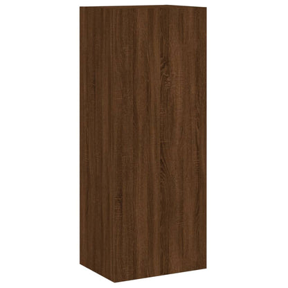 TV Wall Cabinet Brown Oak 40.5x30x102 cm Engineered Wood