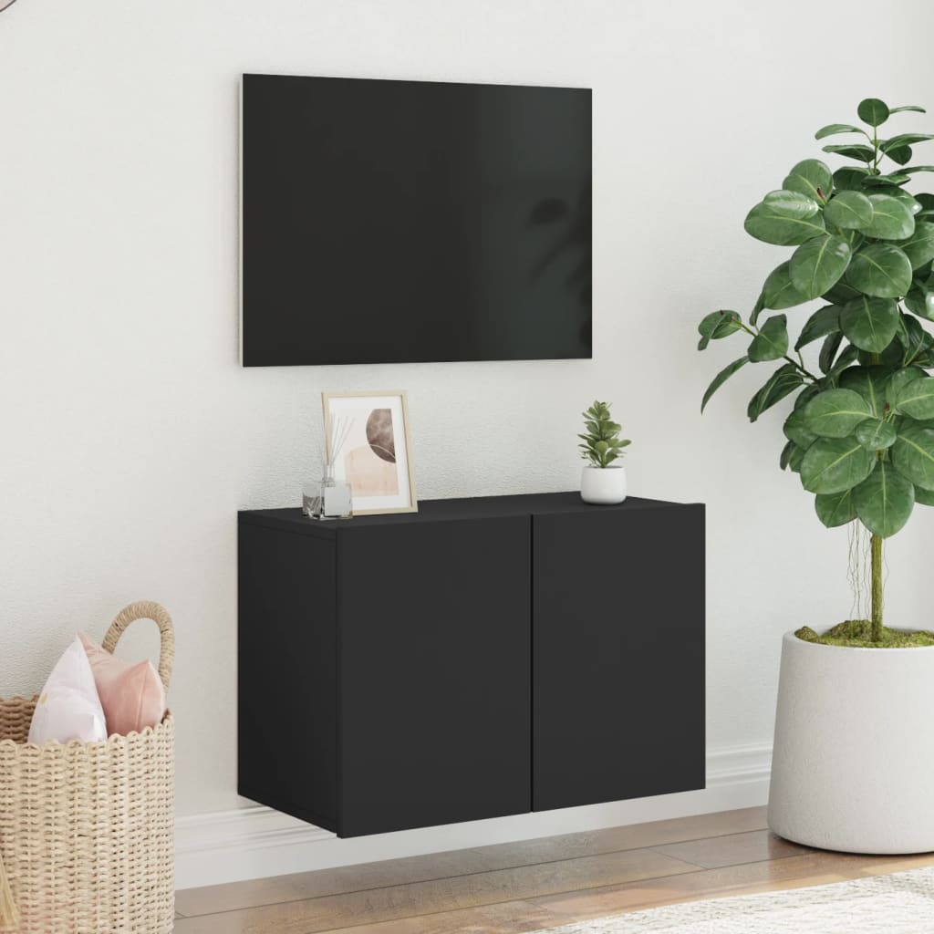 TV Cabinet Wall-mounted Black 60x30x41 cm