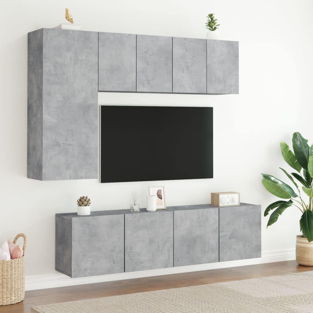 TV Cabinet Wall-mounted Concrete Grey 60x30x41 cm