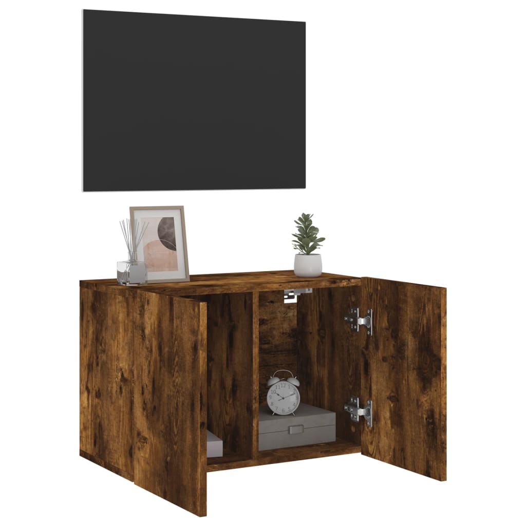 TV Cabinet Wall-mounted Smoked Oak 60x30x41 cm