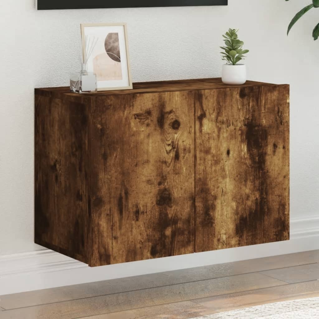 TV Cabinet Wall-mounted Smoked Oak 60x30x41 cm