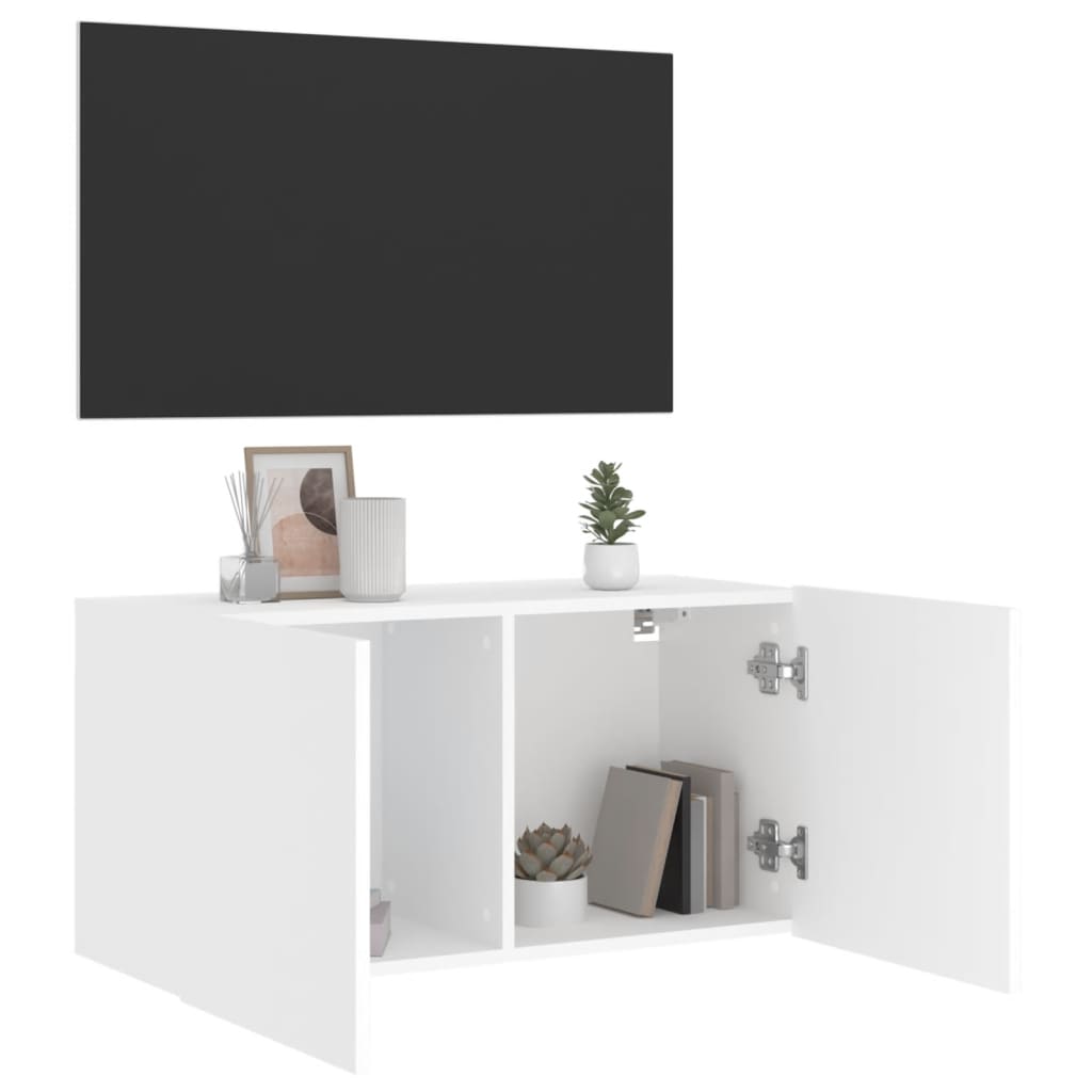 TV Cabinet Wall-mounted White 80x30x41 cm