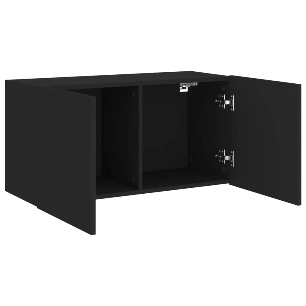 TV Cabinet Wall-mounted Black 80x30x41 cm