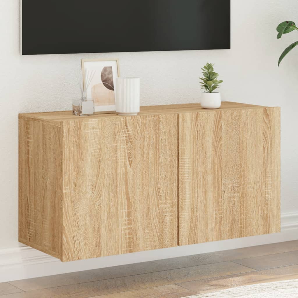 TV Cabinet Wall-mounted Sonoma Oak 80x30x41 cm