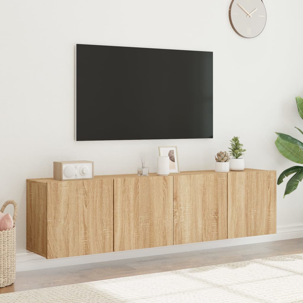 TV Cabinets Wall-mounted 2 pcs Sonoma Oak 80x30x41 cm