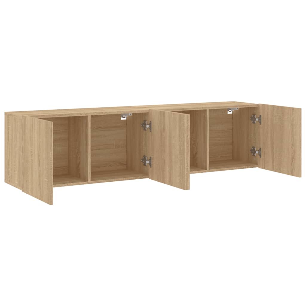 TV Cabinets Wall-mounted 2 pcs Sonoma Oak 80x30x41 cm