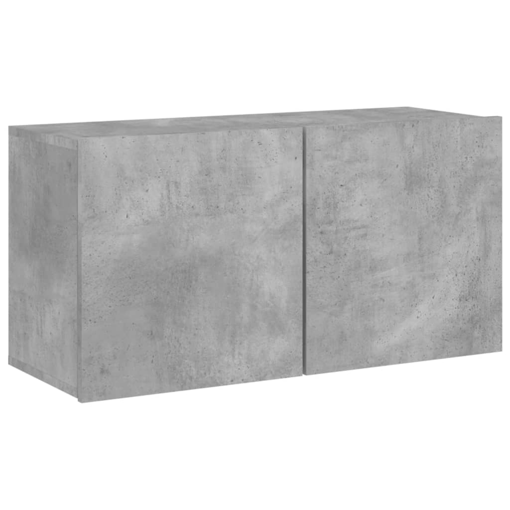 TV Cabinet Wall-mounted Concrete Grey 80x30x41 cm