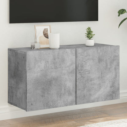 TV Cabinet Wall-mounted Concrete Grey 80x30x41 cm