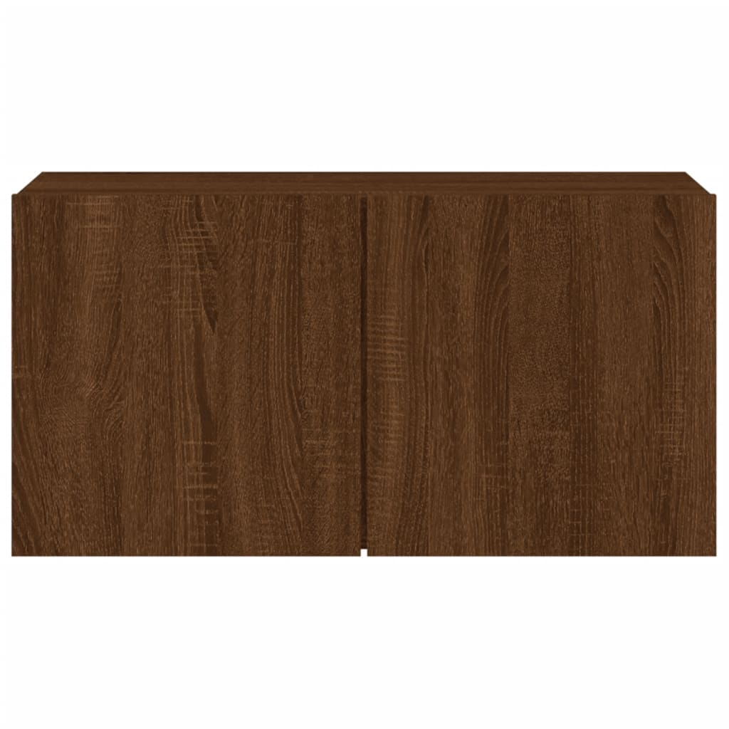 TV Cabinet Wall-mounted Brown Oak 80x30x41 cm