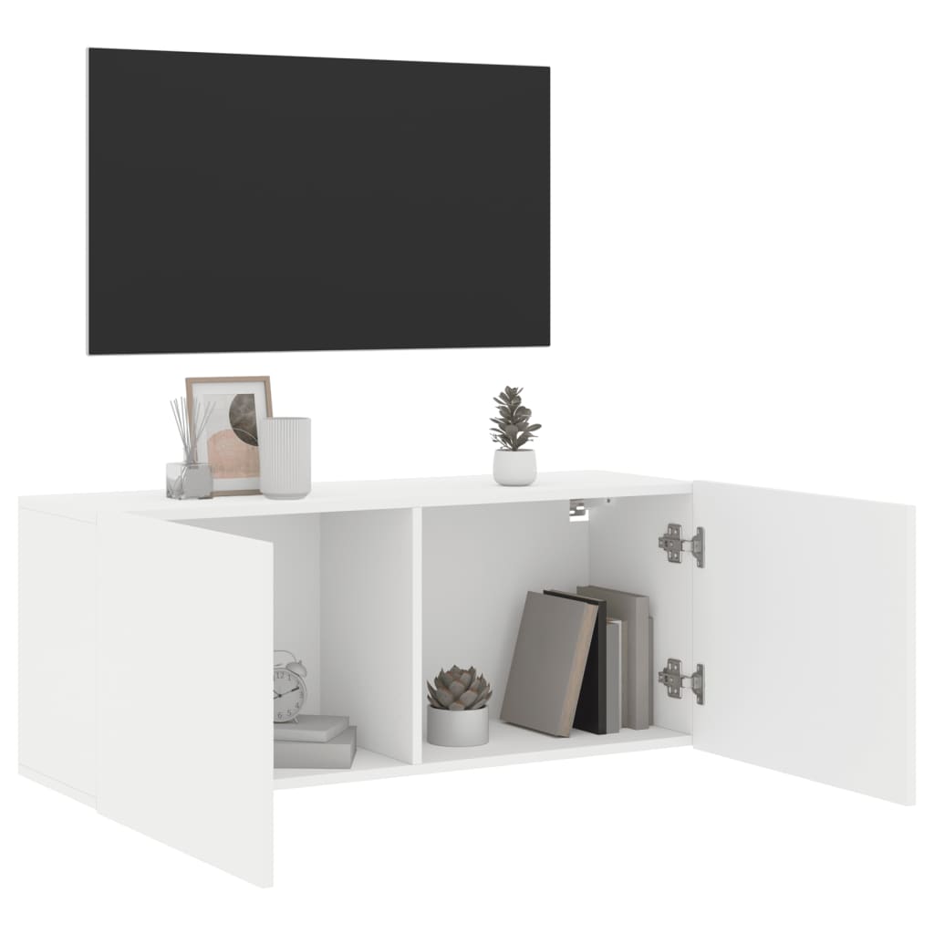 TV Cabinet Wall-mounted White 100x30x41 cm