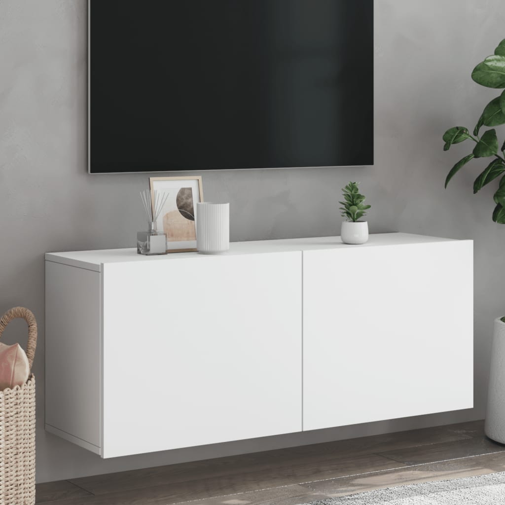 TV Cabinet Wall-mounted White 100x30x41 cm