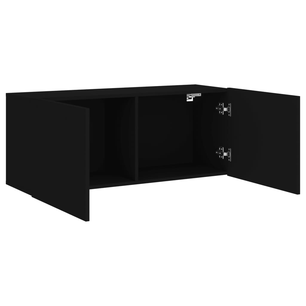 TV Cabinet Wall-mounted Black 100x30x41 cm