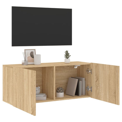 TV Cabinet Wall-mounted Sonoma Oak 100x30x41 cm