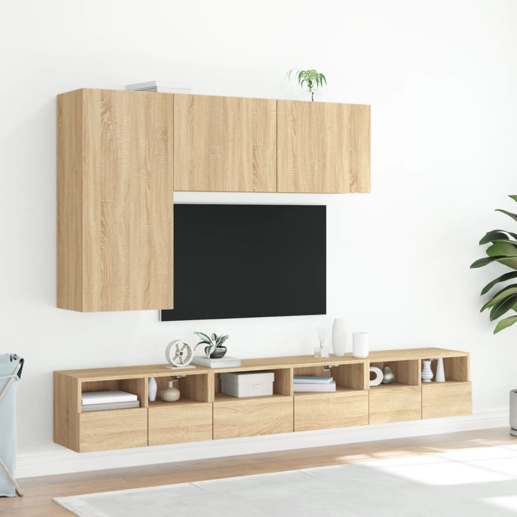 TV Cabinet Wall-mounted Sonoma Oak 100x30x41 cm