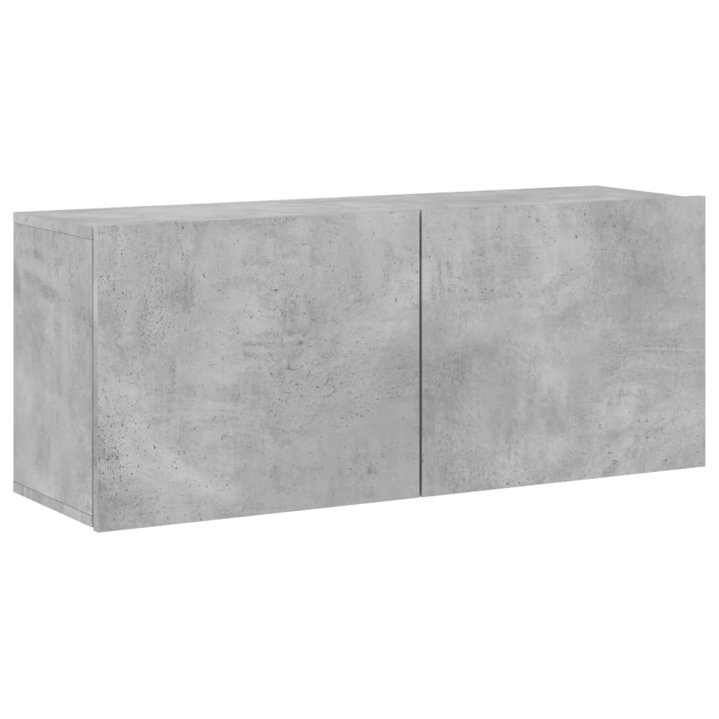 TV Cabinet Wall-mounted Concrete Grey 100x30x41 cm