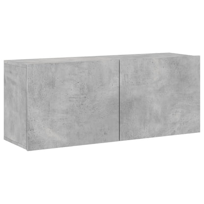 TV Cabinet Wall-mounted Concrete Grey 100x30x41 cm