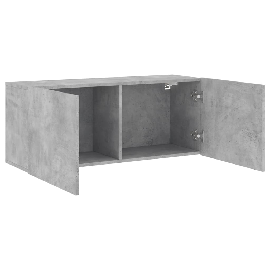 TV Cabinet Wall-mounted Concrete Grey 100x30x41 cm