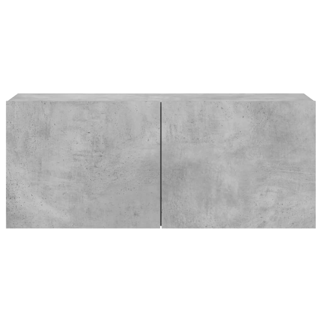 TV Cabinet Wall-mounted Concrete Grey 100x30x41 cm