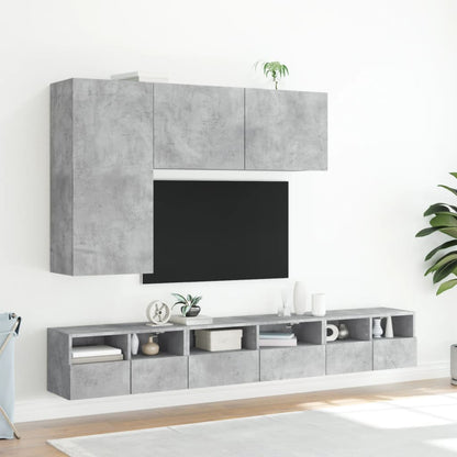 TV Cabinet Wall-mounted Concrete Grey 100x30x41 cm