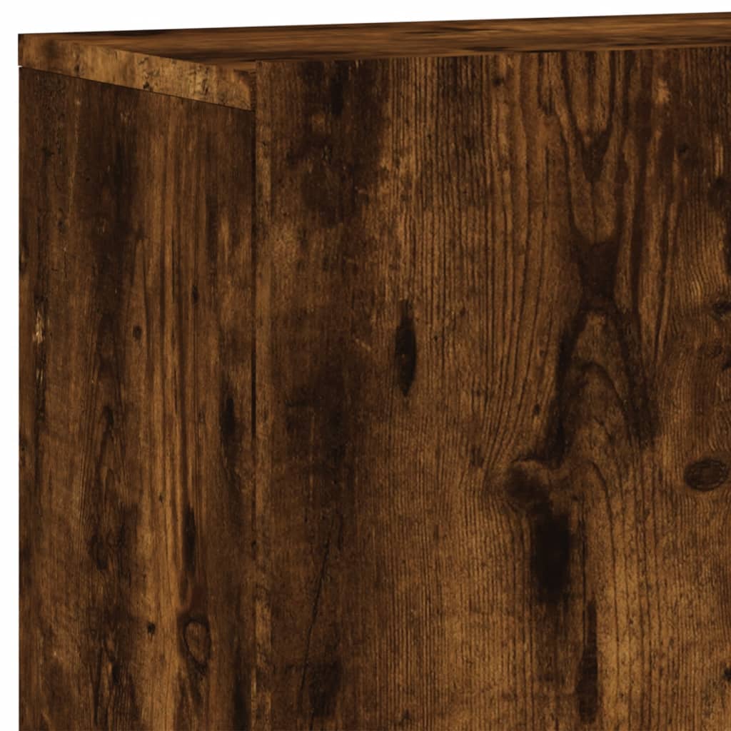 TV Cabinet Wall-mounted Smoked Oak 100x30x41 cm